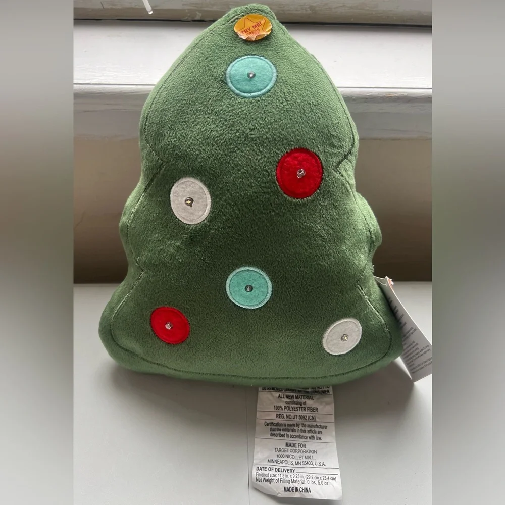 Bullseye Playground LED Christmas Tree Pillow